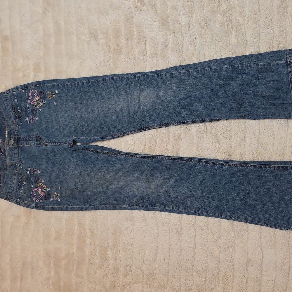Vintage Lulu Luv Embroidered Blue Women's Jeans *size 16 Juniors/kids